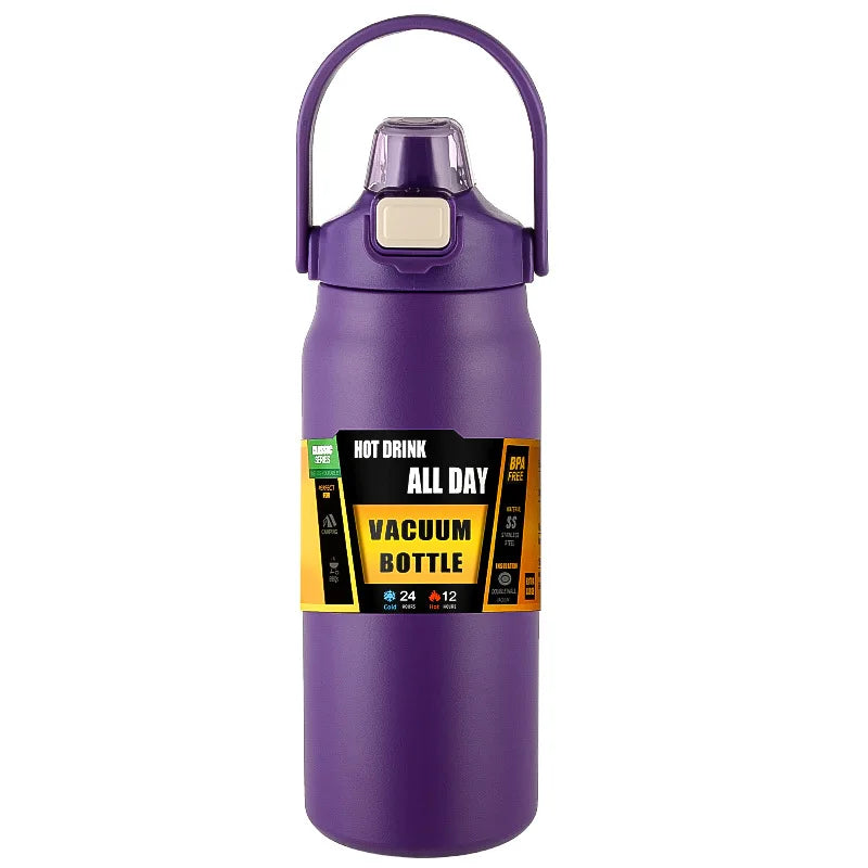 Sport Water Bottles - Stainless Steel Thermal Vacuum Flasks Leakproof