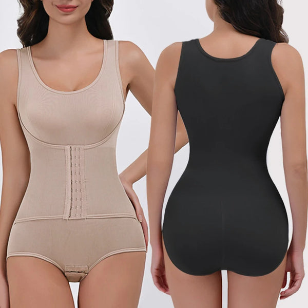 Bodysuit Shapewear Double Breasted Tummy Control Postpartum Slimming Woman Corset